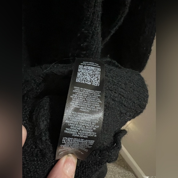 Topshop Black Oversize Long Sleeve Mini Sweater Dress Size Small (4-6) NWT - Picture 11 of 16